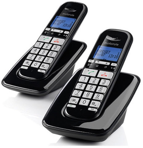 טלפון אלחוטי דיגיטלי כולל שלוחה כולל עברית Motorola מוטורולה S3002IL-BLK