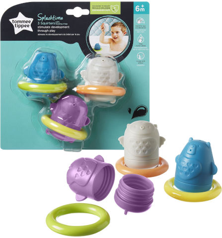 חברי האמבט של טומי טיפי Tommee Tippee מסדרת Splashtime – חברי אמבט לחיצים ומשפריצים