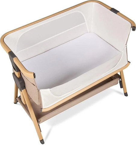 עריסה תינוק מתכווננת ונושמת דגם Lunar Bedside Crib