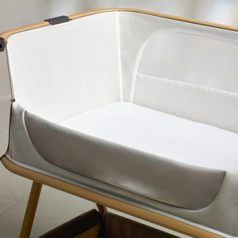 עריסה תינוק מתכווננת ונושמת דגם Lunar Bedside Crib