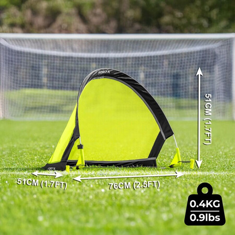 שער כדורגל מתקפל זוג (פופ-אפ) במגוון מידות FORZA FLASH POP-UP FOOTBALL GOALS