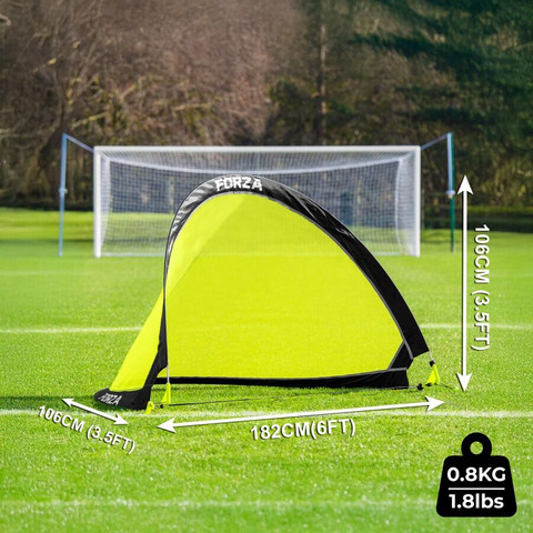 שער כדורגל מתקפל זוג (פופ-אפ) במגוון מידות FORZA FLASH POP-UP FOOTBALL GOALS