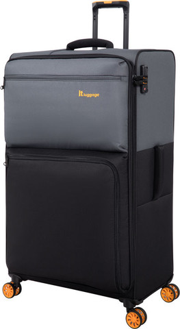סט 4 מזוודות בד במשקל נוצה דגם Duo-Tone מבית IT Luggage צבע שחור 32/28/24/20