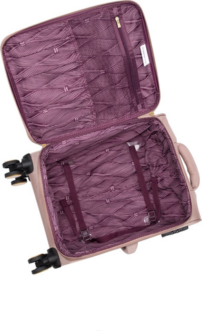 סט מזוודות בד קלות 3 יח' 30/25/20 מבית IT Luggage דגם GLIMMERING בצבע ורוד מוזהב