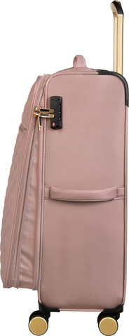 סט מזוודות בד קלות 3 יח' 30/25/20 מבית IT Luggage דגם GLIMMERING בצבע ורוד מוזהב