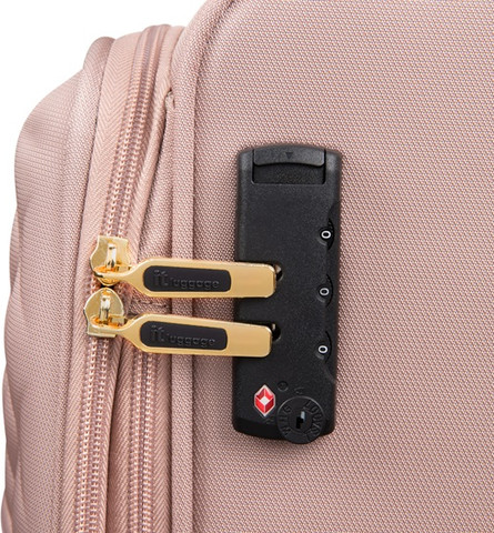 סט מזוודות בד קלות 3 יח' 30/25/20 מבית IT Luggage דגם GLIMMERING בצבע ורוד מוזהב