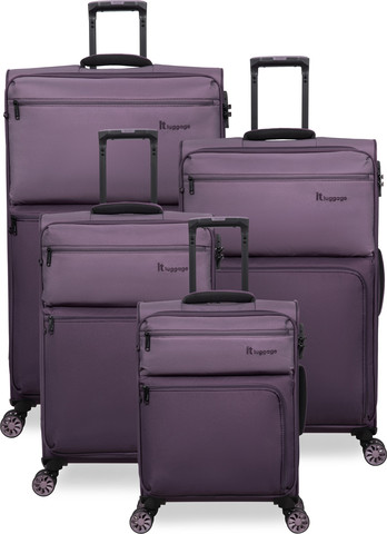 סט 4 מזוודות בד במשקל נוצה דגם Duo-Tone מבית IT Luggage צבע סגול 32/28/24/20