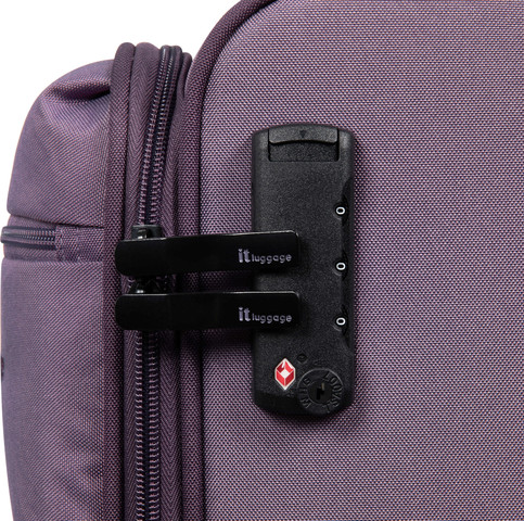 סט 4 מזוודות בד במשקל נוצה דגם Duo-Tone מבית IT Luggage צבע סגול 32/28/24/20