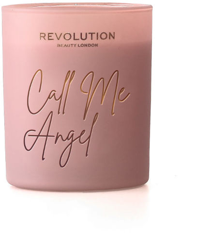 CALL ME ANGEL נר טבעוני בניחוח פירותי ופרחוני של רובארב ופיאוני