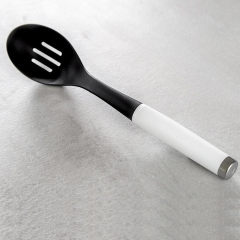 כף מחוררת KitchenAid קיטשן אייד Classic Slotted Spoon KCG004OHWHE לבן