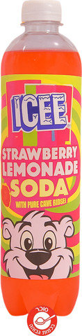 Icee Strawberry Lemonade Soda אייסיי סודה תות לימון