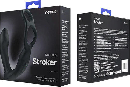 Simul8 Stroker Edition – מעסה פרוסטטה עם טבעת ואקום ושני מנועים נטענים
