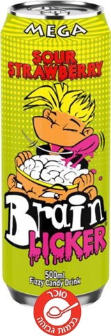 Sour Strawberry Brain Licker משקה חמוץ בטעם סוכריית תות