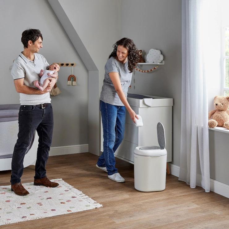 פח מעוצב מונע ריחות לחיתולי תינוק Eco-Touch ללא צורך בשקיות מיוחדות