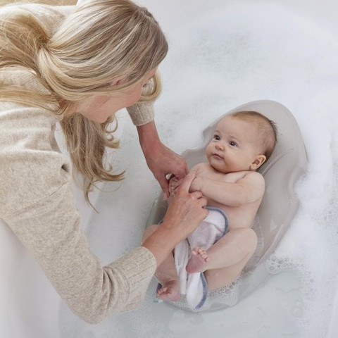 מושב דפני רחצה ארגונומי לתינוק דגם Newborn Baby Bath Support צבע אפור