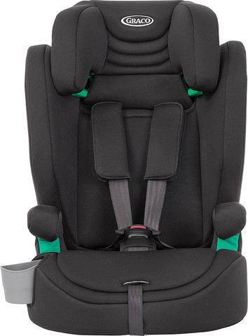 כסא בטיחות ובוסטר אלדורה Eldura R129 עם הגנת צד SAFETY SURROUND ומתקן כוס מובנה - שחור Midnight