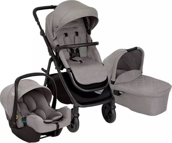 עגלה משולבת כולל אמבטיה, טיולון וסלקל דגם Near2Me DLX Trio צבע העגלה midnight