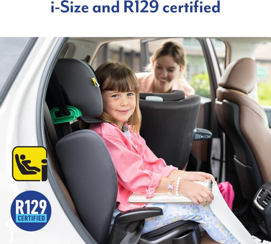 בוסטר לרכב בתקינה חדשה דגם Junior Maxi R129 צבע הבוסטר coal
