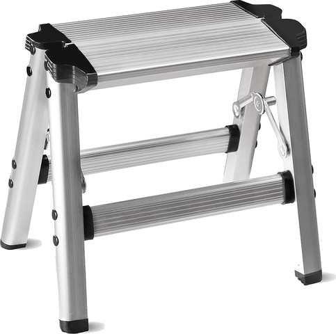 שרפרף אלומיניום 2  שלבים עומס 150 ק"ג דגם STOOL1 מבית KRAUSS.
