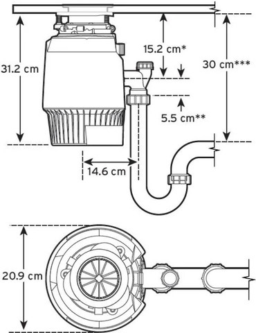 טוחן אשפה 1 כ"ס InSinkErator Evolution 1000SR