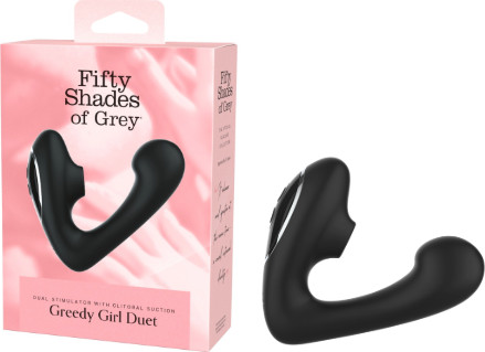 ויברטור משולב ליניקת דגדגן וגירוי פנימי Greedy Girl Duet