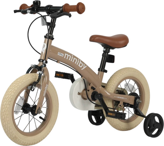 MINIBY 3in1 - אופני איזון "12 שהופכים לאופני ילדים עם בלם יד וגלגלי עזר לגילאי 2-5 שנים - ניוד