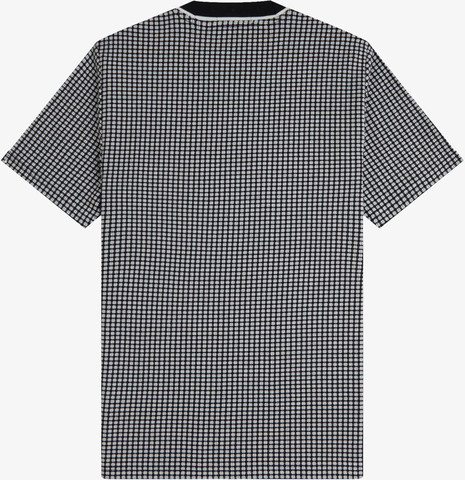 חולצת טישירט קצרה פרד פרי Chequerboard Jacquard גברים - פרד פרי - Black