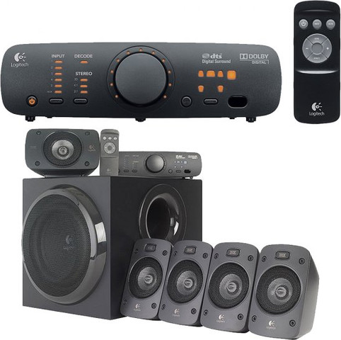 מערכת רמקולים Logitech Z906 5.1 Surround Sound - הספק 1000W ואישור THX מקצועי