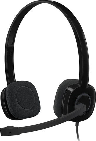 אוזניות סטריאו Logitech H151 בצבע שחור