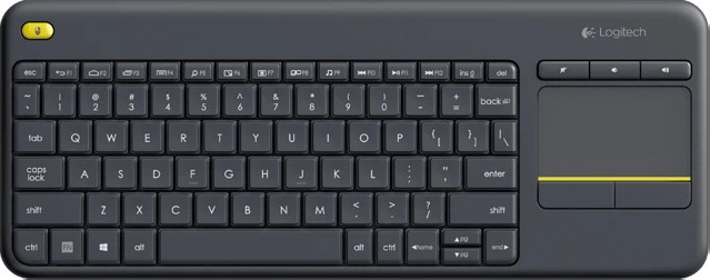 ‏מקלדת ועכבר Logitech Wireless Touch Keyboard K400 Plus לוגיטק