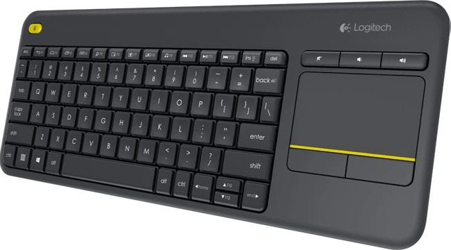 ‏מקלדת ועכבר Logitech Wireless Touch Keyboard K400 Plus לוגיטק