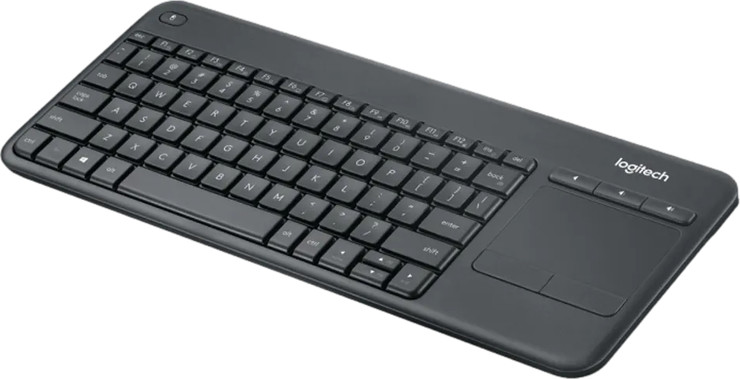 ‏מקלדת ועכבר Logitech Wireless Touch Keyboard K400 Plus לוגיטק