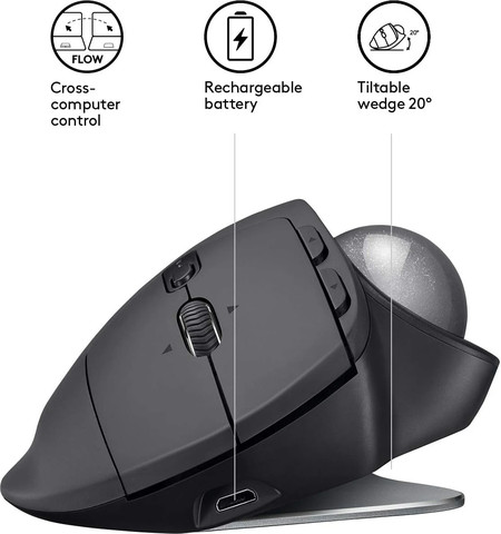 עכבר אלחוטי Logitech MX Ergo Wireless Mouse