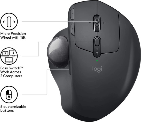 עכבר אלחוטי Logitech MX Ergo Wireless Mouse