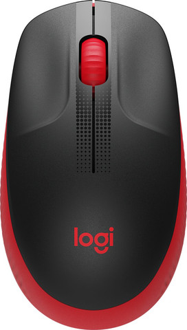 עכבר אלחוטי בצבע אדום Logitech M190