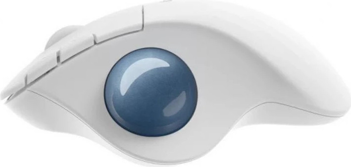 עכבר אלחוטי Logitech Mouse M575 Ergo Wireless Trackball בצבע לבן
