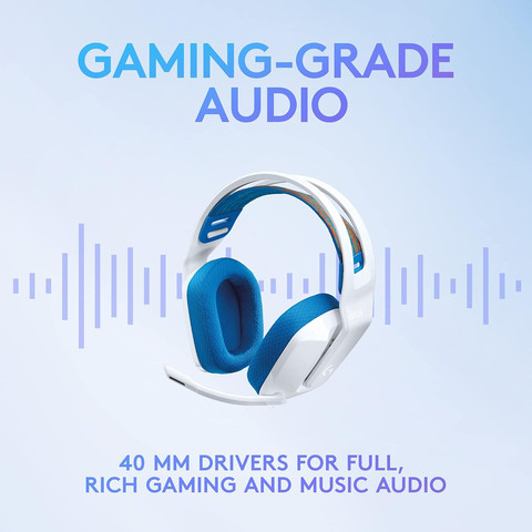 אוזניות גיימינג חוטיות Logitech G335 White