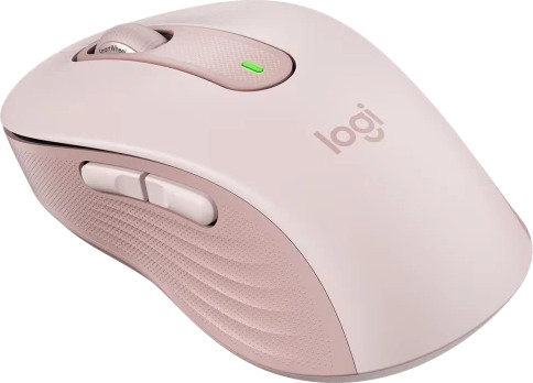 עכבר אלחוטי Logitech Signature M650 Wireless - צבע Rose - גלילת SmartWheel ושקט במיוחד