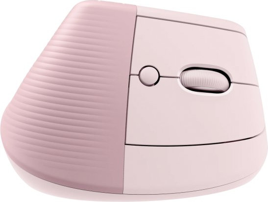עכבר ארגונומי אנכי אלחוטי Logitech Lift Vertical - צבע Rose - חיבור Bluetooth ו-Logi Bolt