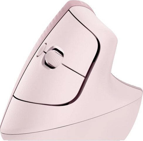 עכבר ארגונומי אנכי אלחוטי Logitech Lift Vertical - צבע Rose - חיבור Bluetooth ו-Logi Bolt