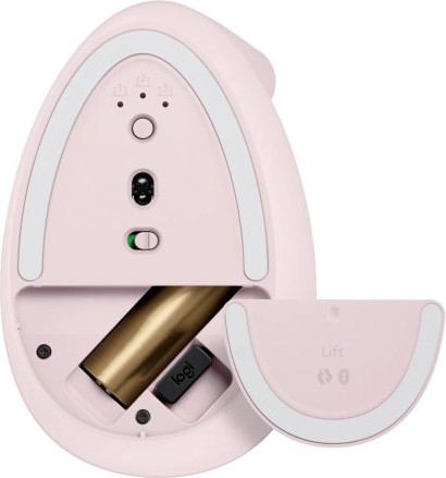 עכבר ארגונומי אנכי אלחוטי Logitech Lift Vertical - צבע Rose - חיבור Bluetooth ו-Logi Bolt
