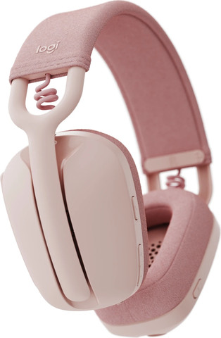 אוזניות Logitech Zone Vibe 100 Bluetooth בצבע ורד Rose