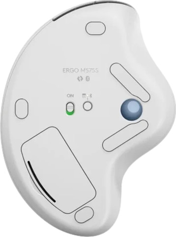 עכבר ארגונומי בצבע אופווייט LOGITECH ERGO M575S WIRELESS TRACKBALL