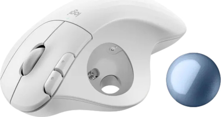 עכבר ארגונומי בצבע אופווייט LOGITECH ERGO M575S WIRELESS TRACKBALL