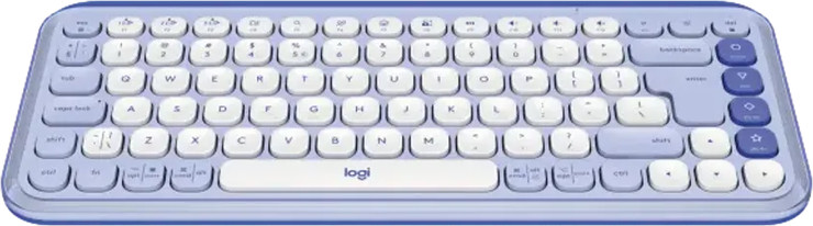 מקלדת אלחוטית בצבע לילך LOGITECH POP ICON KEYS