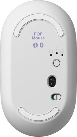 סט מקלדת ועכבר אלחוטיים Logitech POP ICON Combo - צבע Lilac/Off-White
