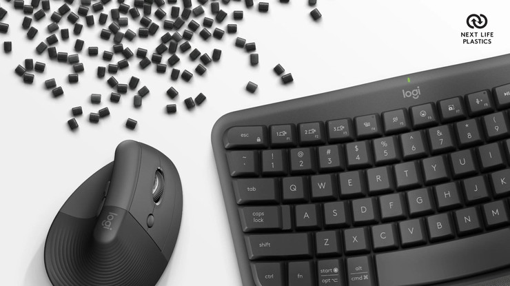 סט מקלדת ועכבר אלחוטיים ארגונומיים Logitech Wave Keys & Lift Vertical Graphite Bluetooth Easy-Switch Multi-OS Heb/Eng