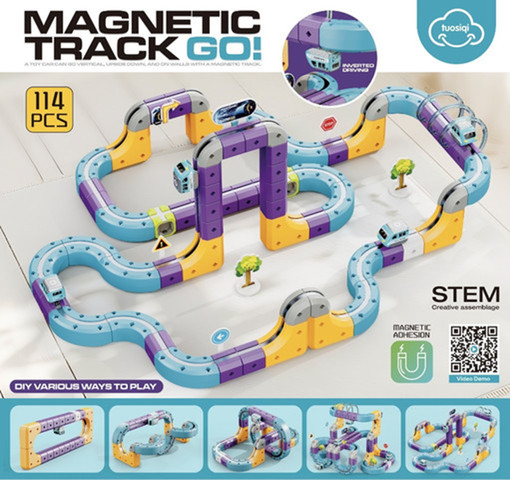 מסלול רכבת מגנטי עם 115 חלקים Magnetic Track Go מבית סימפלי ביבו