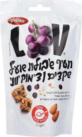 חטיף שיבולת שועל שקדים וצימוק יווני