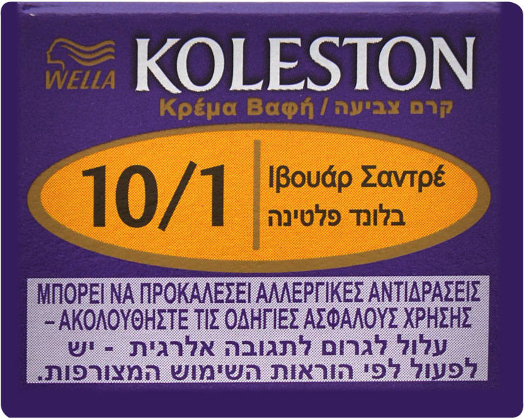 קרם צבע שיער 10/1 בלונד פלטינה